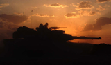 M1A1 in the sunset